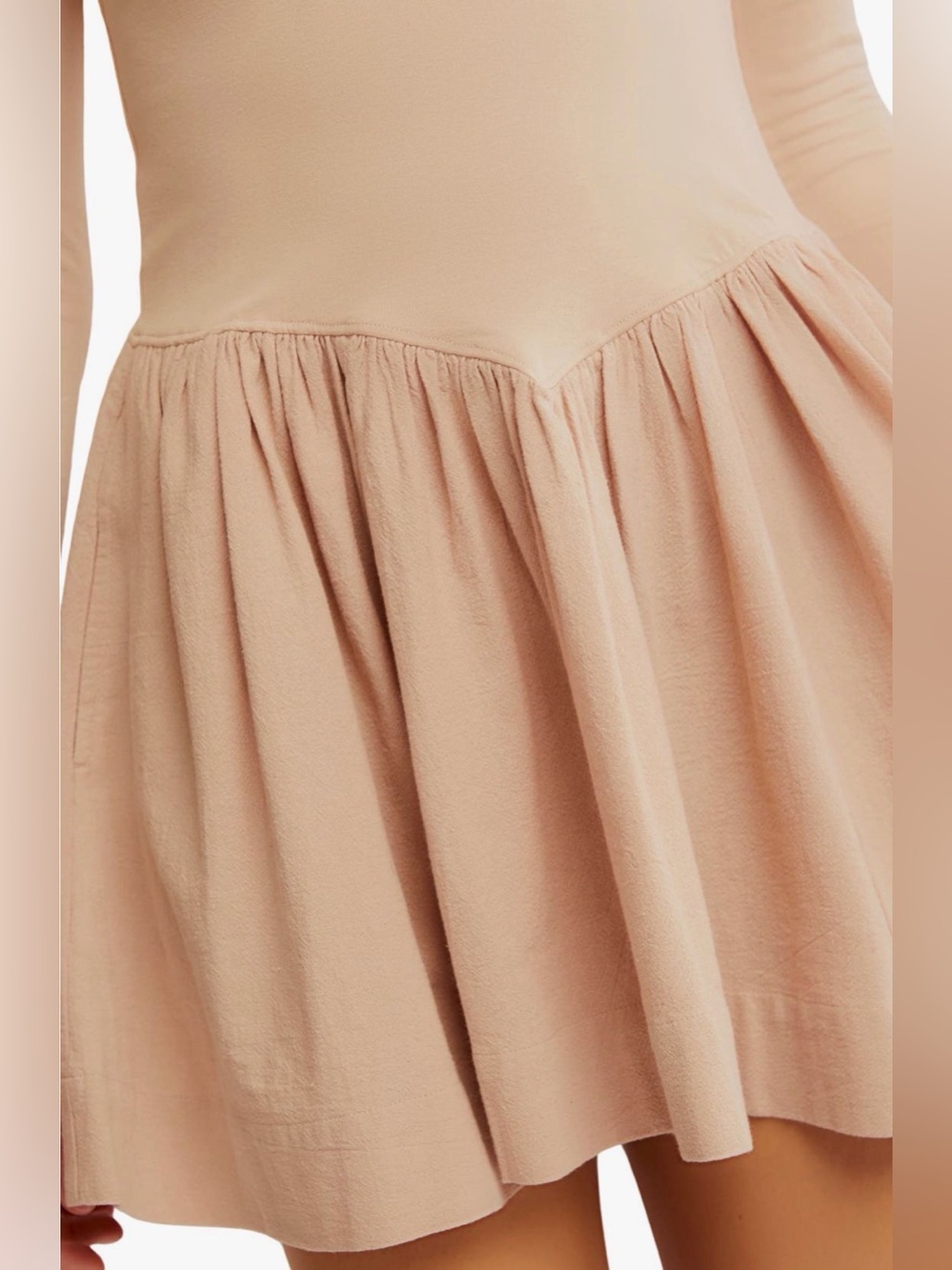 Free People Blush Long-Sleeve Scoop Mini Dress - Picture 3 of 7